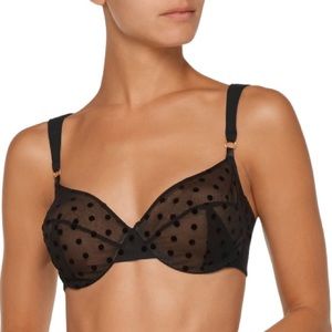 Stella McCartney Lace Polka Dot Bra Black 32C